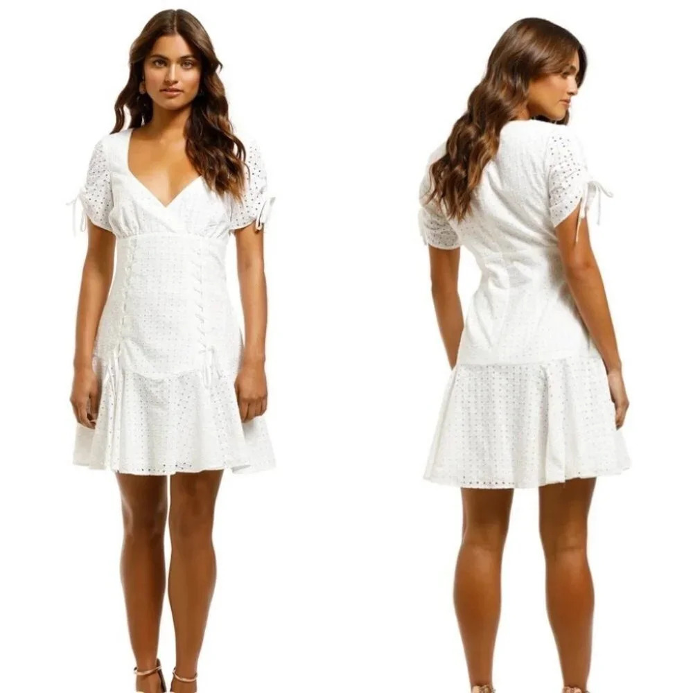 The East Order Saige white dress size Large